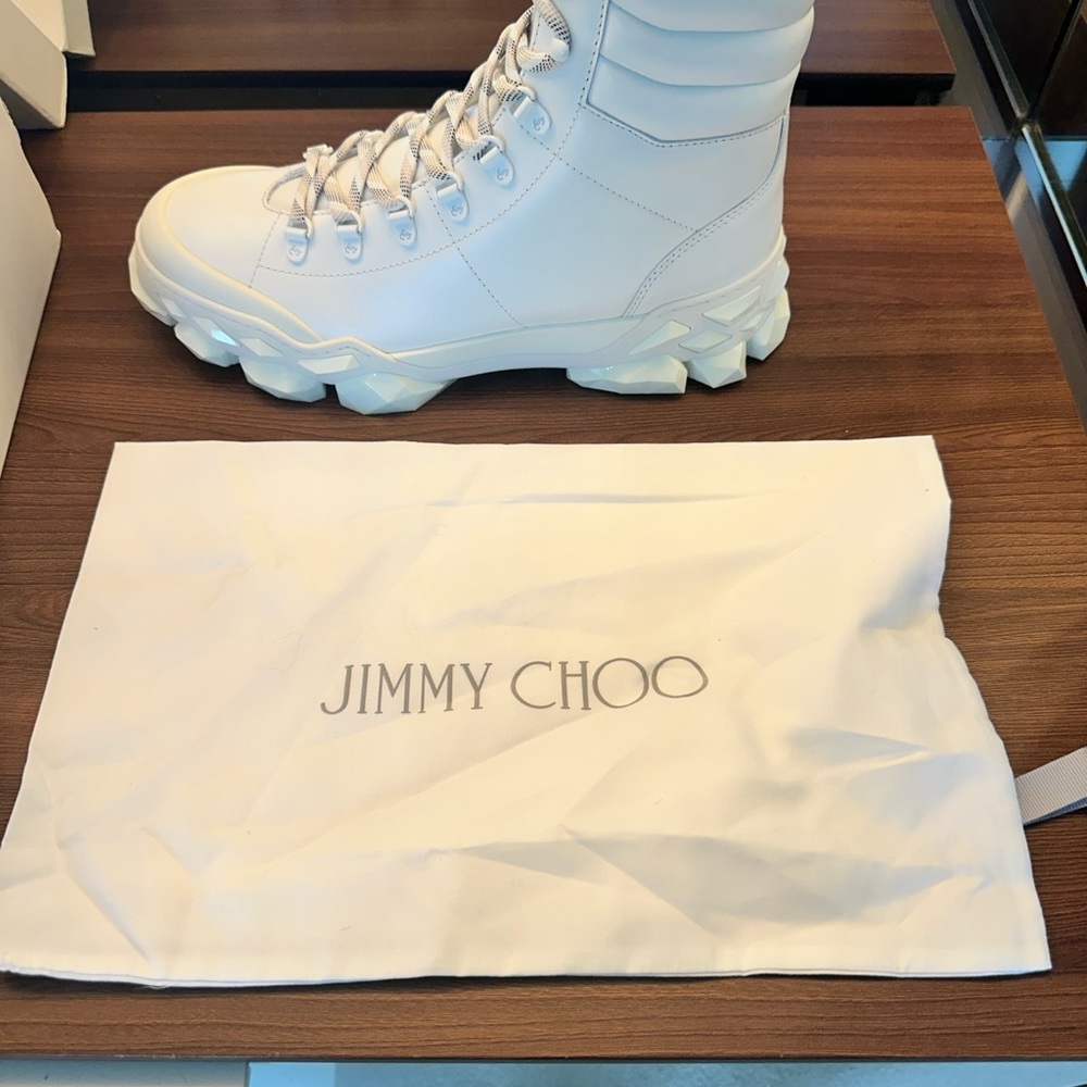 Jimmy Choo White High-Top Boots